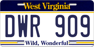 WV license plate DWR909