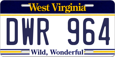WV license plate DWR964