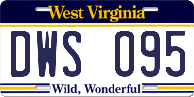 WV license plate DWS095