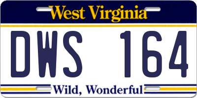 WV license plate DWS164