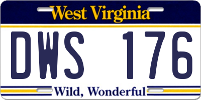 WV license plate DWS176