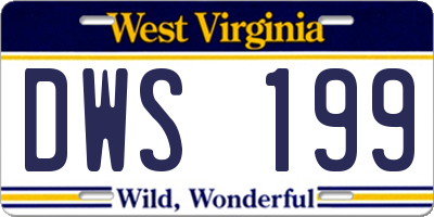 WV license plate DWS199