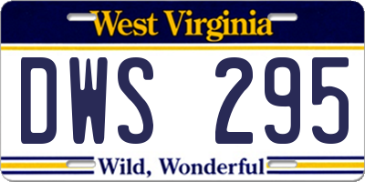 WV license plate DWS295