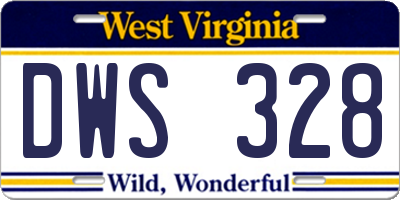 WV license plate DWS328