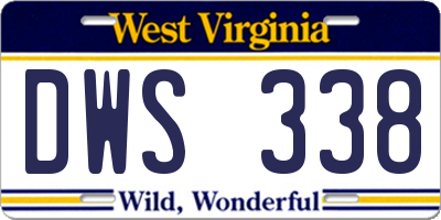 WV license plate DWS338