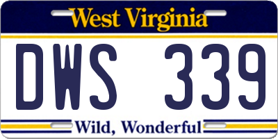 WV license plate DWS339