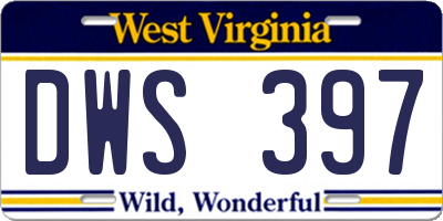 WV license plate DWS397