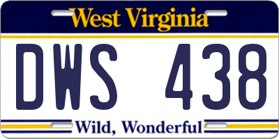 WV license plate DWS438