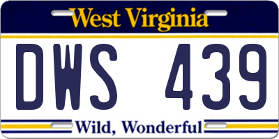 WV license plate DWS439