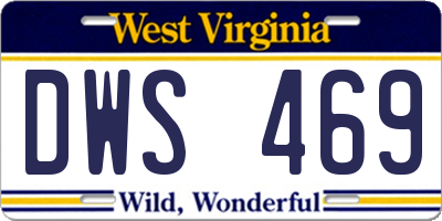 WV license plate DWS469