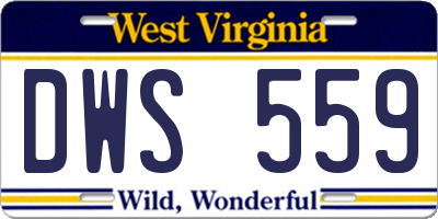 WV license plate DWS559