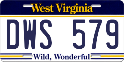 WV license plate DWS579