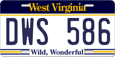 WV license plate DWS586