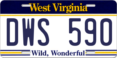 WV license plate DWS590