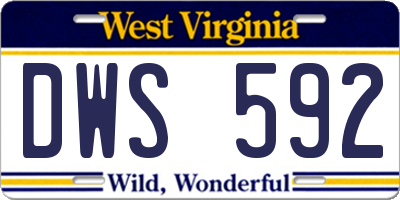 WV license plate DWS592