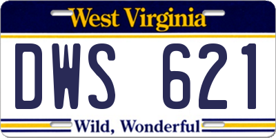 WV license plate DWS621