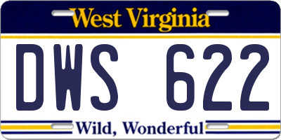 WV license plate DWS622