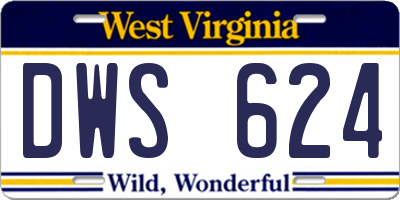 WV license plate DWS624