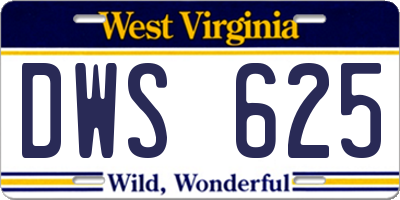 WV license plate DWS625