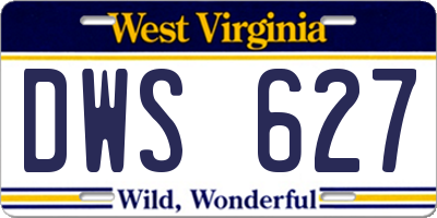 WV license plate DWS627