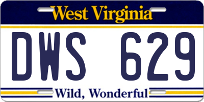 WV license plate DWS629