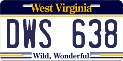 WV license plate DWS638