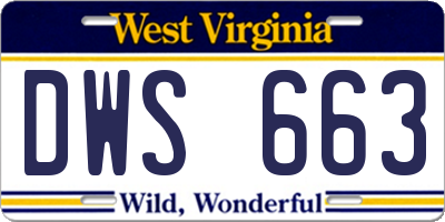 WV license plate DWS663