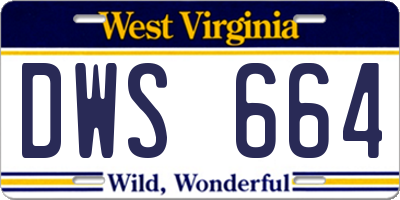 WV license plate DWS664