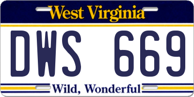 WV license plate DWS669