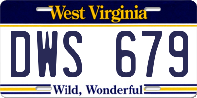 WV license plate DWS679