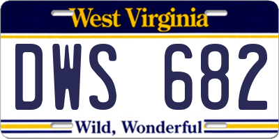 WV license plate DWS682