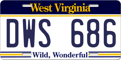 WV license plate DWS686