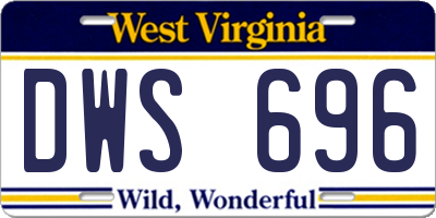 WV license plate DWS696