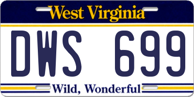 WV license plate DWS699