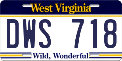 WV license plate DWS718