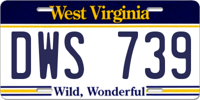 WV license plate DWS739