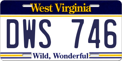 WV license plate DWS746