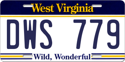 WV license plate DWS779