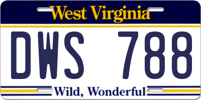 WV license plate DWS788