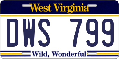 WV license plate DWS799
