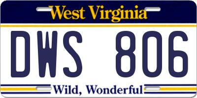 WV license plate DWS806