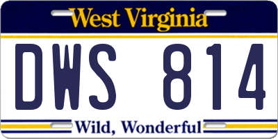 WV license plate DWS814