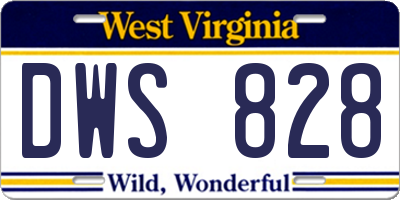WV license plate DWS828