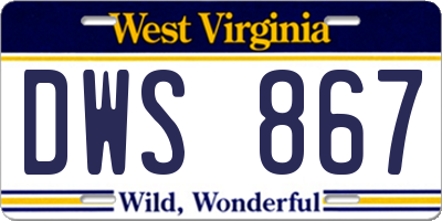 WV license plate DWS867