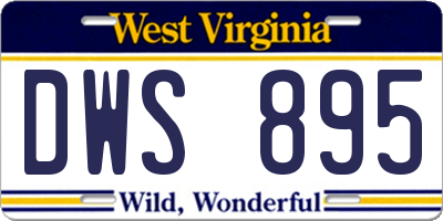 WV license plate DWS895