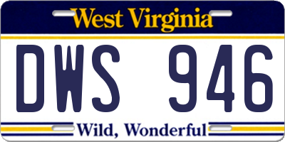 WV license plate DWS946