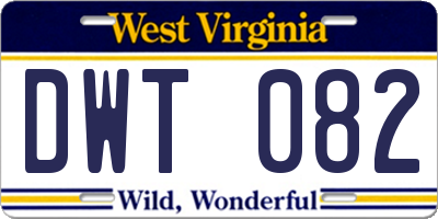WV license plate DWT082