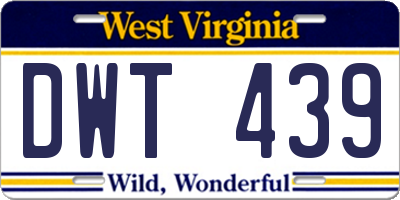 WV license plate DWT439