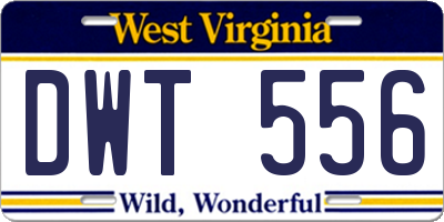 WV license plate DWT556