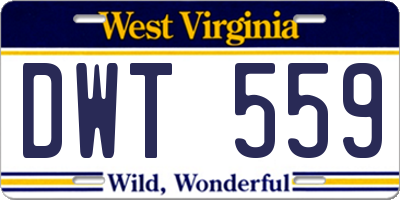 WV license plate DWT559